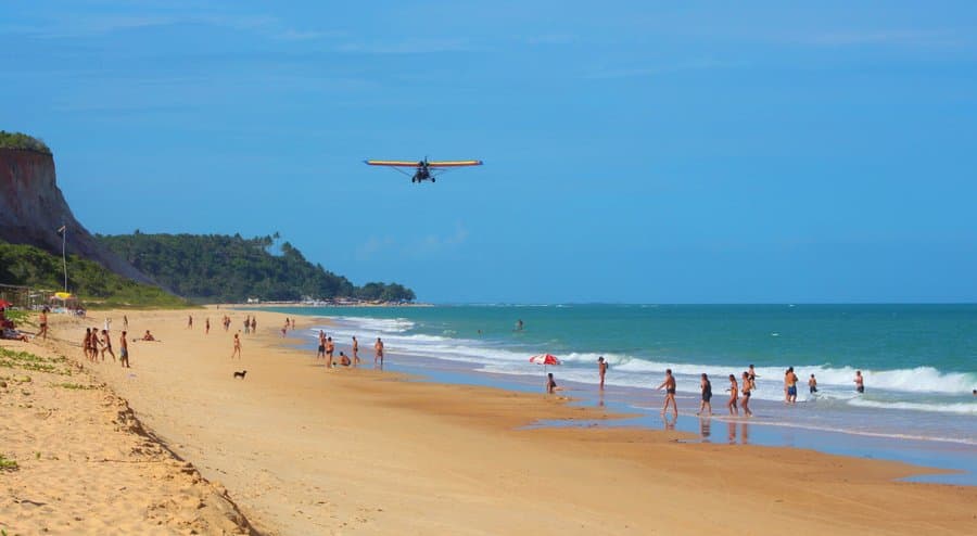 Vista panorâmica da Praia do Taípe